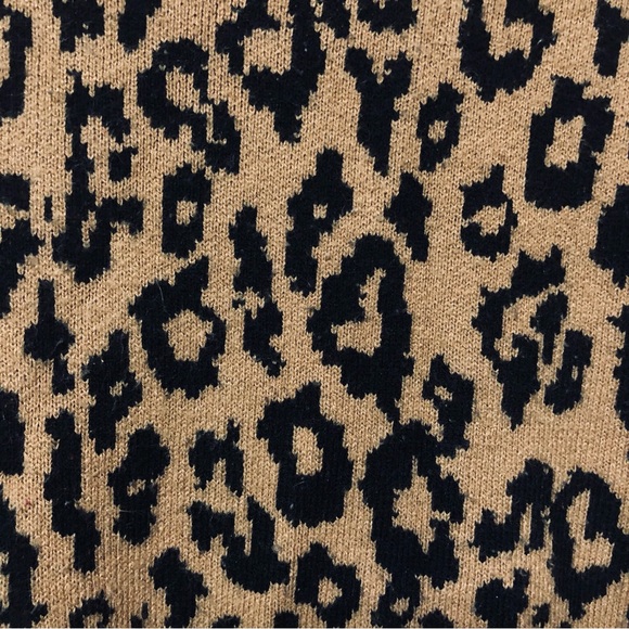 Philosophy Republic Clothing Mock Neck Leopard Print Oversized Sweater Medium - Picture 5 of 6